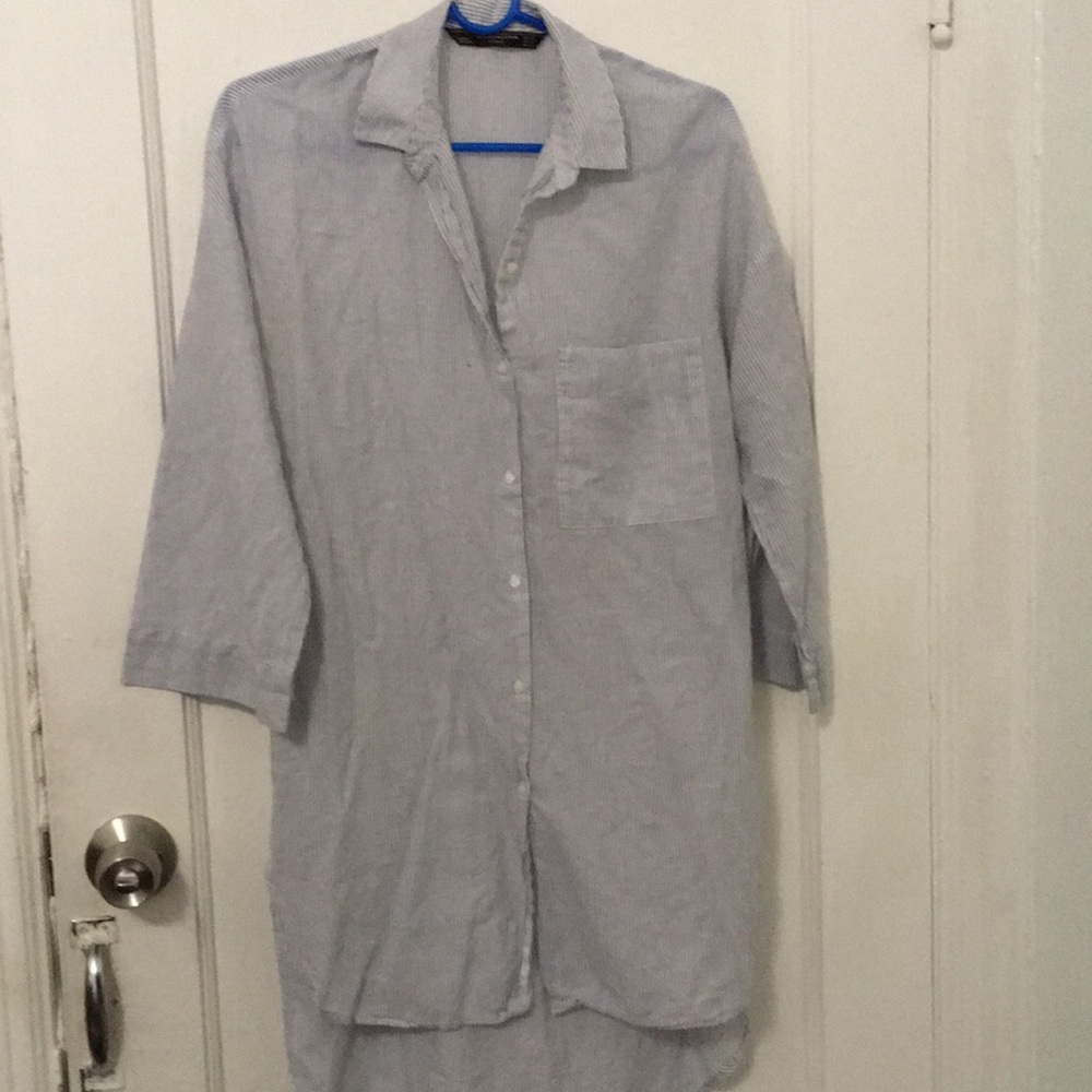 Zara striped Button down shirt